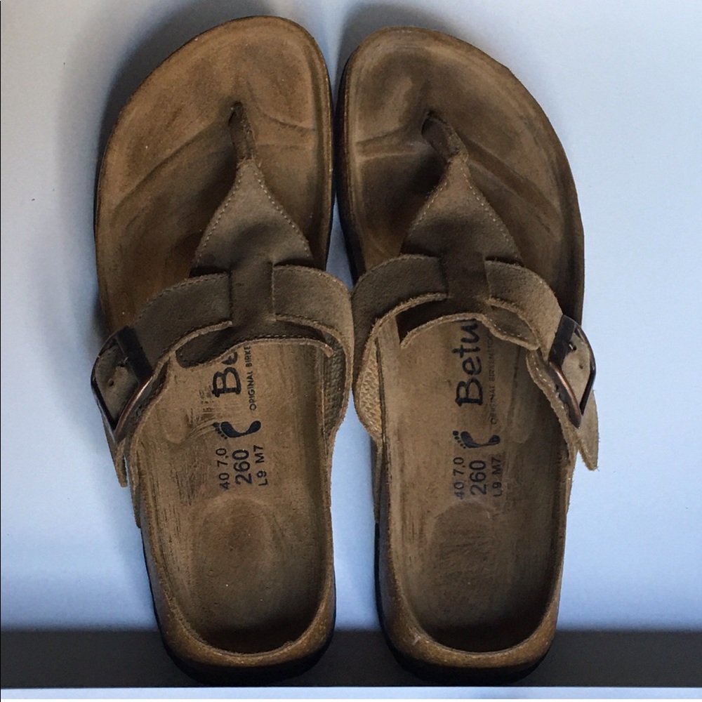 Birkenstock Betula Tan Sandals Rare HTF